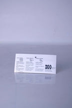 Back view of the vintage Babolat Elastocross packaging, showing the original printed product instructions, technical details, and retro brand layout.