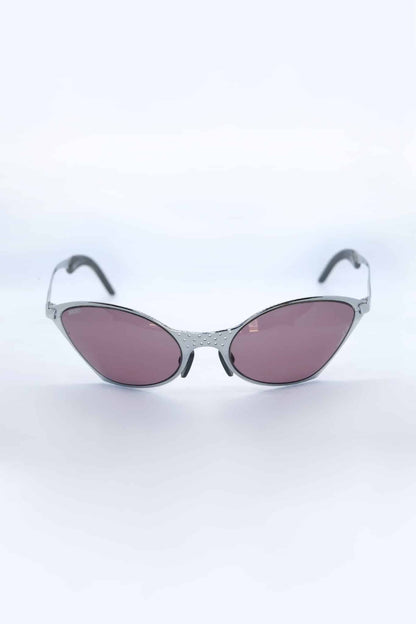Briko chrome Metal Slanted Sunglasses