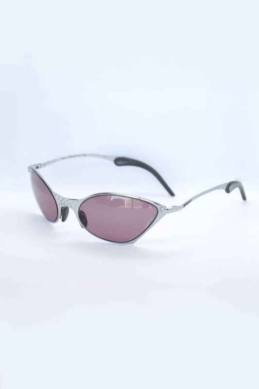 Briko chrome Metal Slanted Sunglasses