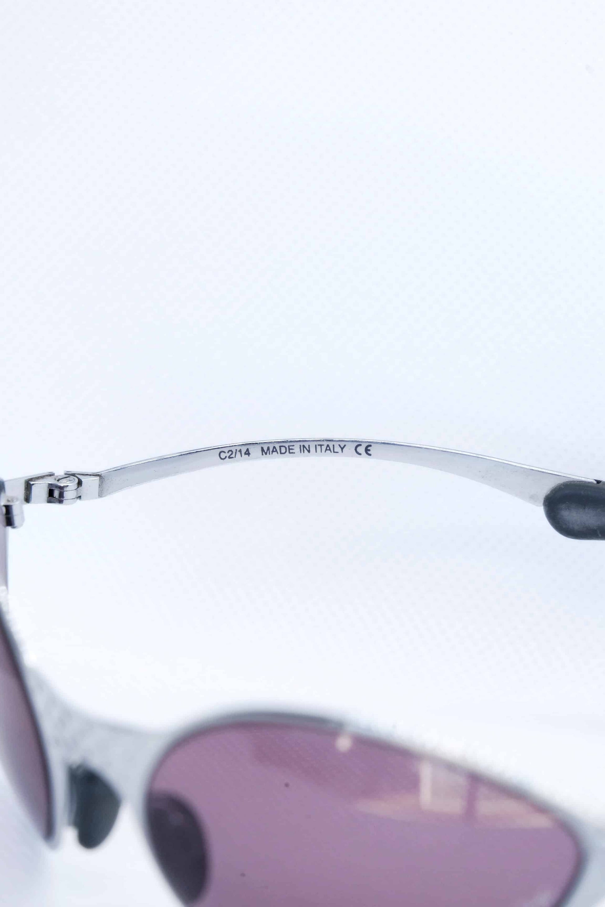 Briko chrome Metal Slanted Sunglasses