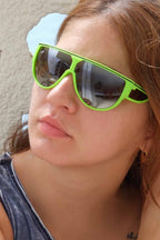 CÉBÉ 90s Wraparound Neon & Mirrored Sunglasses