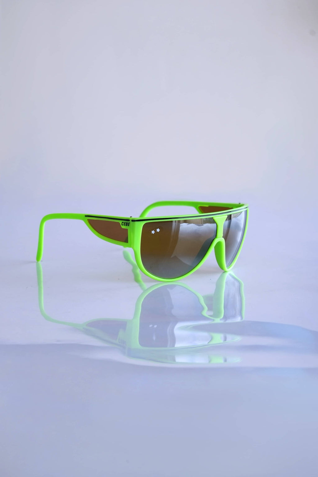 CÉBÉ 90s Wraparound Neon & Mirrored Sunglasses