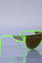 CÉBÉ 90s Wraparound Neon & Mirrored Sunglasses