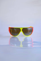CÉBÉ 90s Wraparound Neon & Mirrored Sunglasses