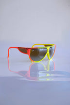 CÉBÉ 90s Wraparound Neon & Mirrored Sunglasses
