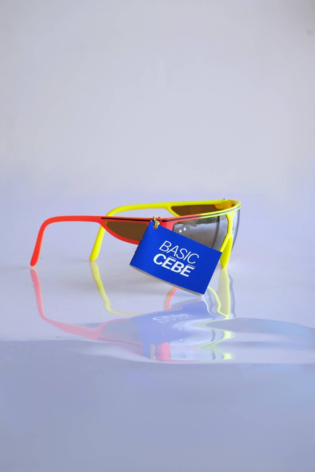 CÉBÉ 90s Wraparound Neon & Mirrored Sunglasses