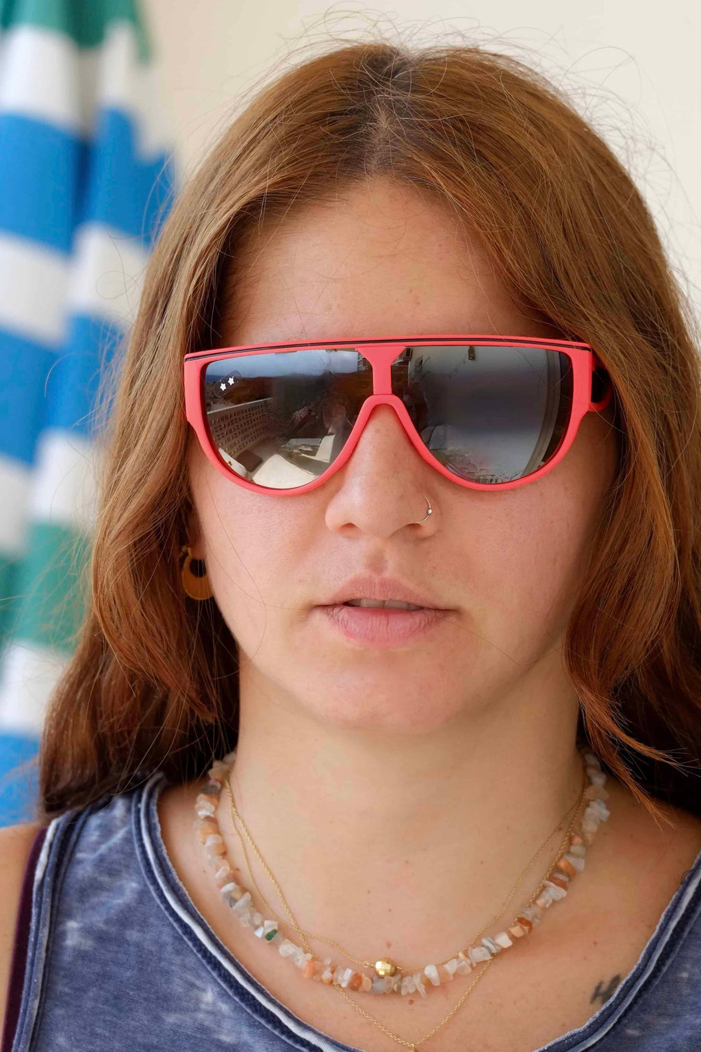 CÉBÉ 90s Wraparound Neon & Mirrored Sunglasses