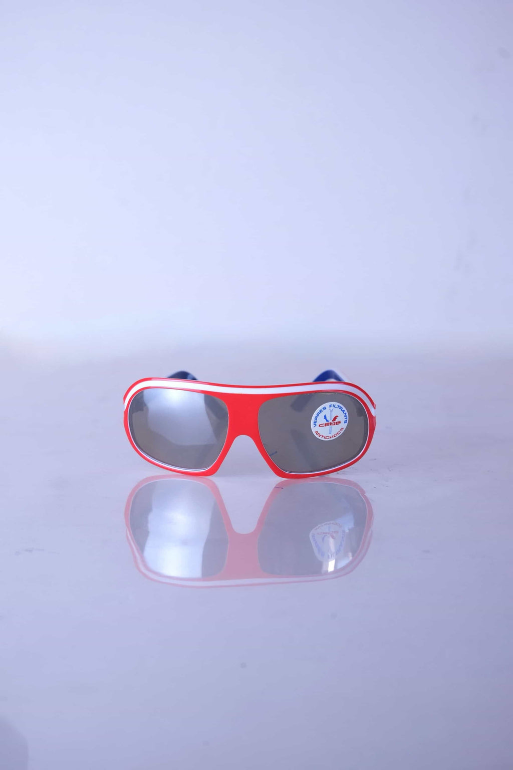 CÉBÉ Vintage 80s Sunglasses Mirror Lens – Red Blue Alpine Ski