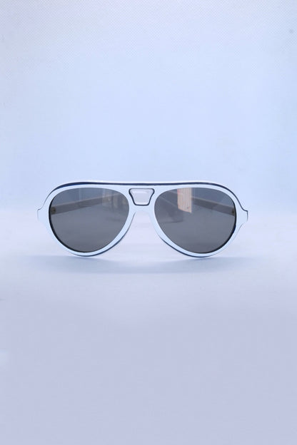 front view of vintage cébé sunglasses white on white background