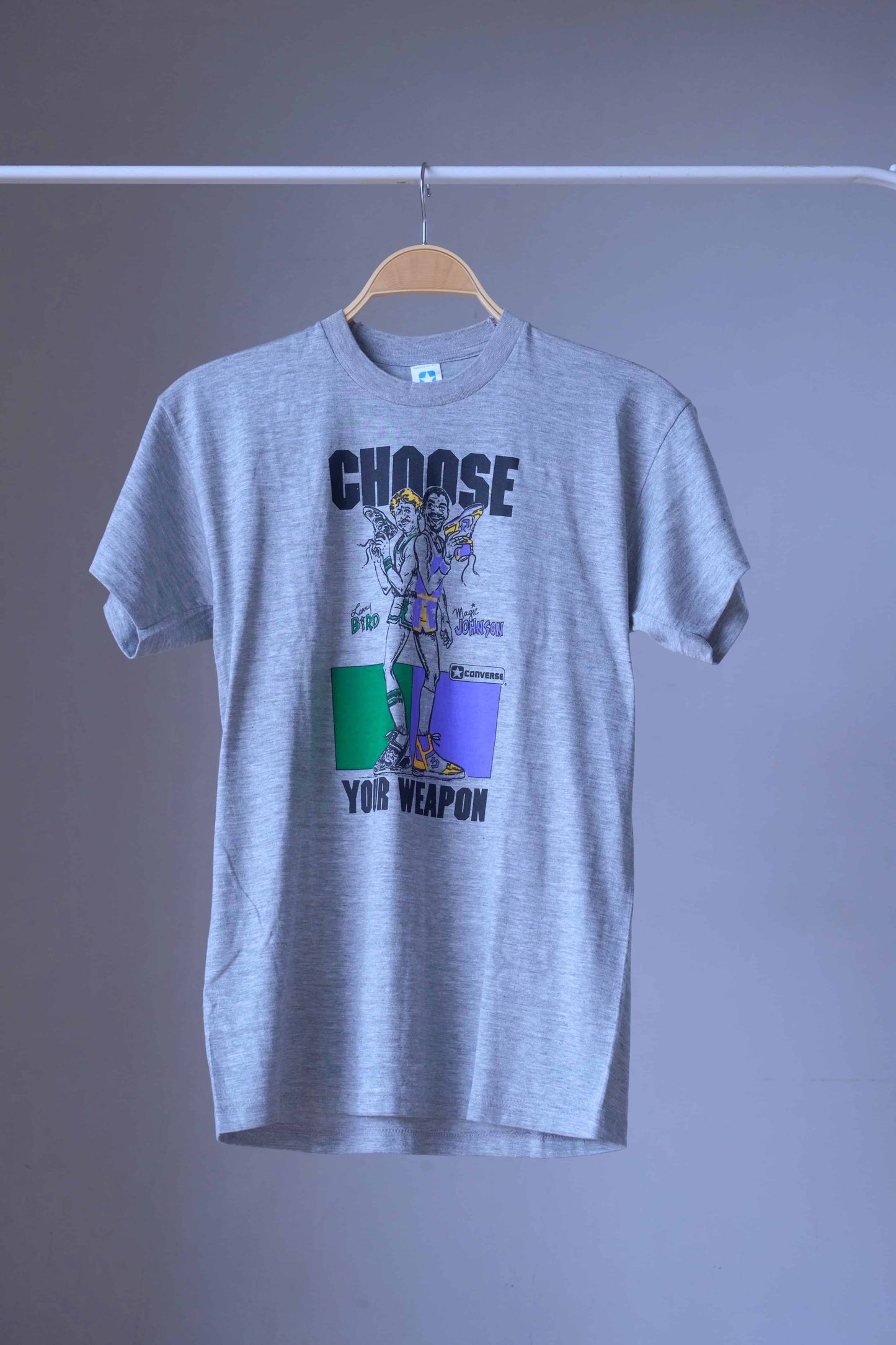 CONVERSE Choose Your Weapon 80's gray T-shirt