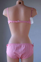 Pink Vintage 60's Bikini on mannequin back view
