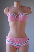 Pink Vintage 60's Bikini on mannequin
