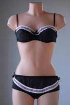 Black Vintage 60's Bikini on mannequin