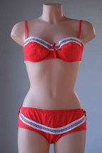 Red Vintage 60's Bikini on mannequin
