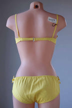 Yellow Vintage 60's Bikini on mannequin back view