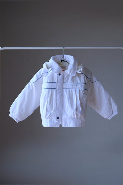 White 80's Kids Anorak on hanger