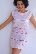 Vintage Stripes 80's Tennis Dress