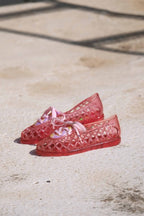 GRENDENE Pink cutout Beach Jelly Shoes side shot