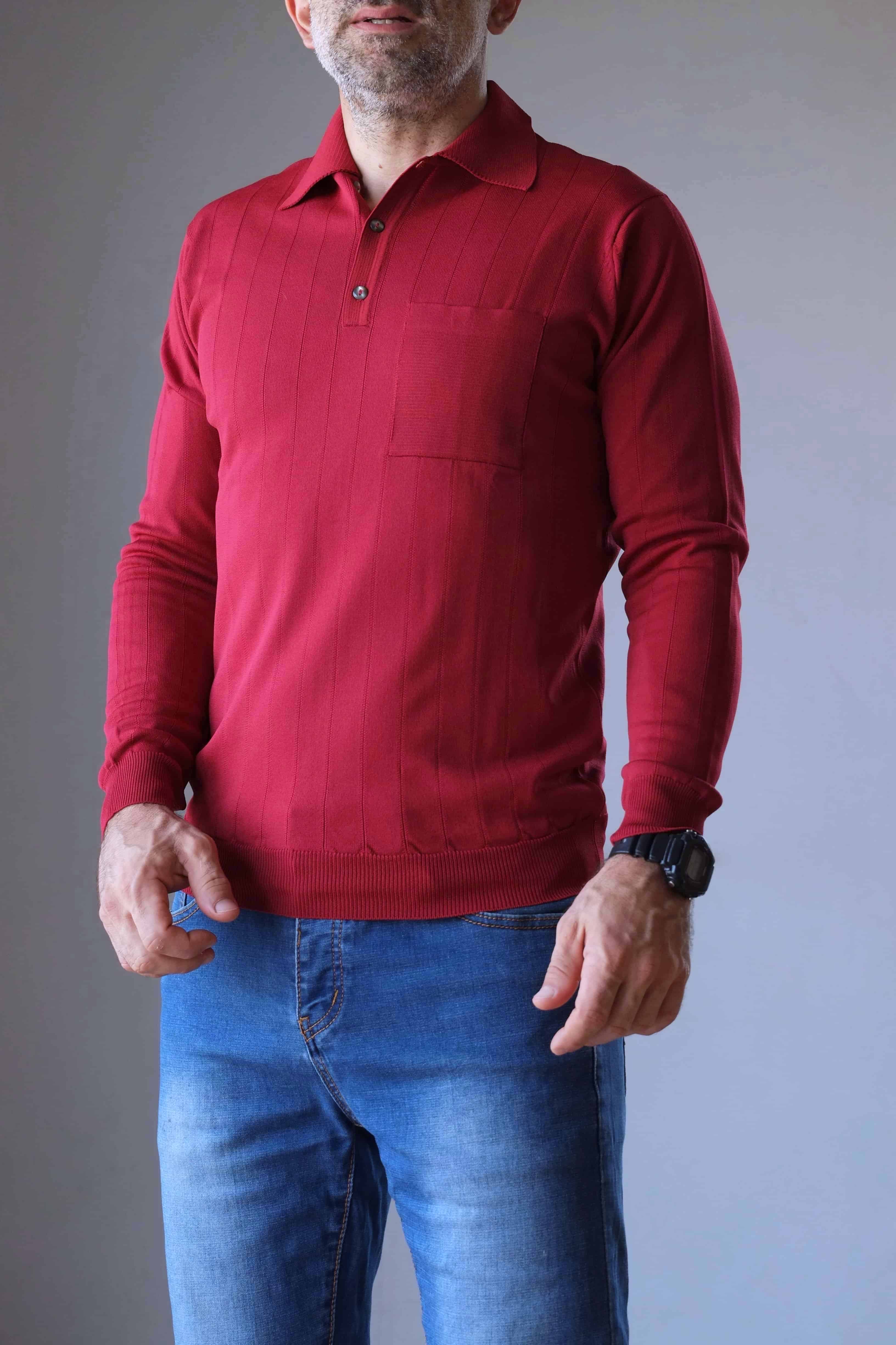 IRIL 70s Knitted Long Sleeves Polo Shirt