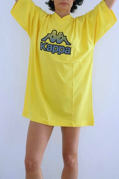KAPPA 90's V-neck T-shirt yellow