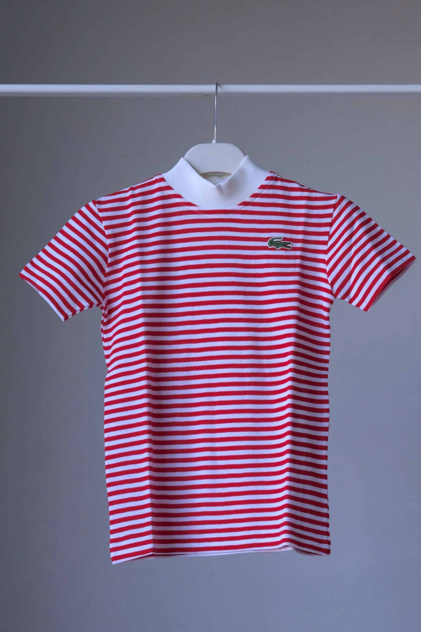 LACOSTE Striped Shirt in red and white stripes