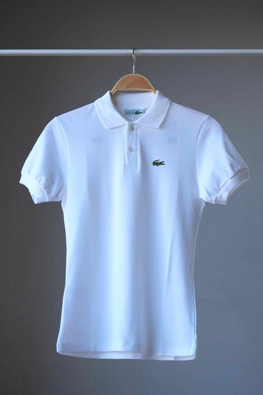 LACOSTE Vintage Polo white and fitted cut on hanger
