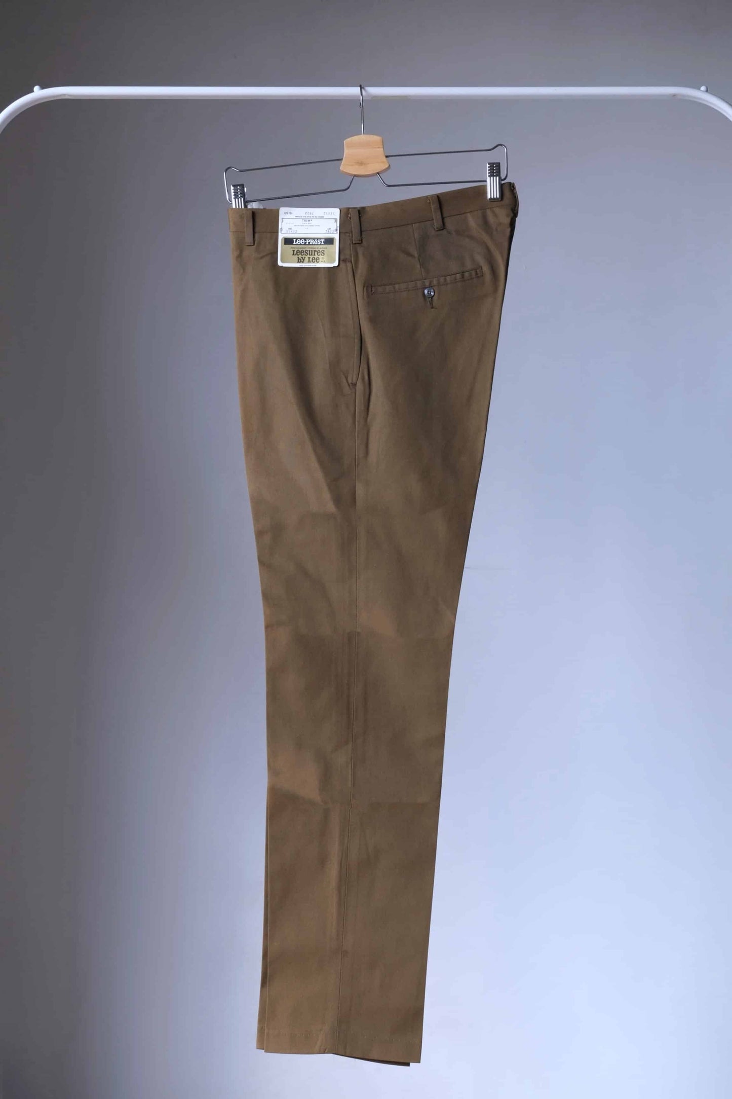 Vintage Lee Pants in brown on hanger