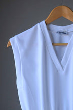 Retro Solid White 80's Tennis Dress