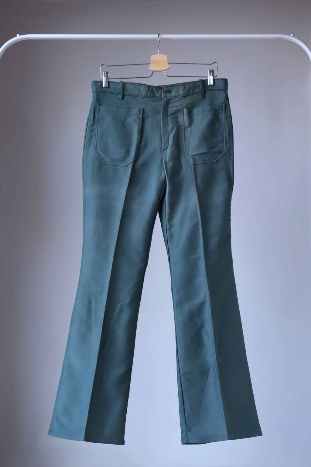 LUCKY PARIS Vintage Wide Leg 70's Brushed Denim Pants