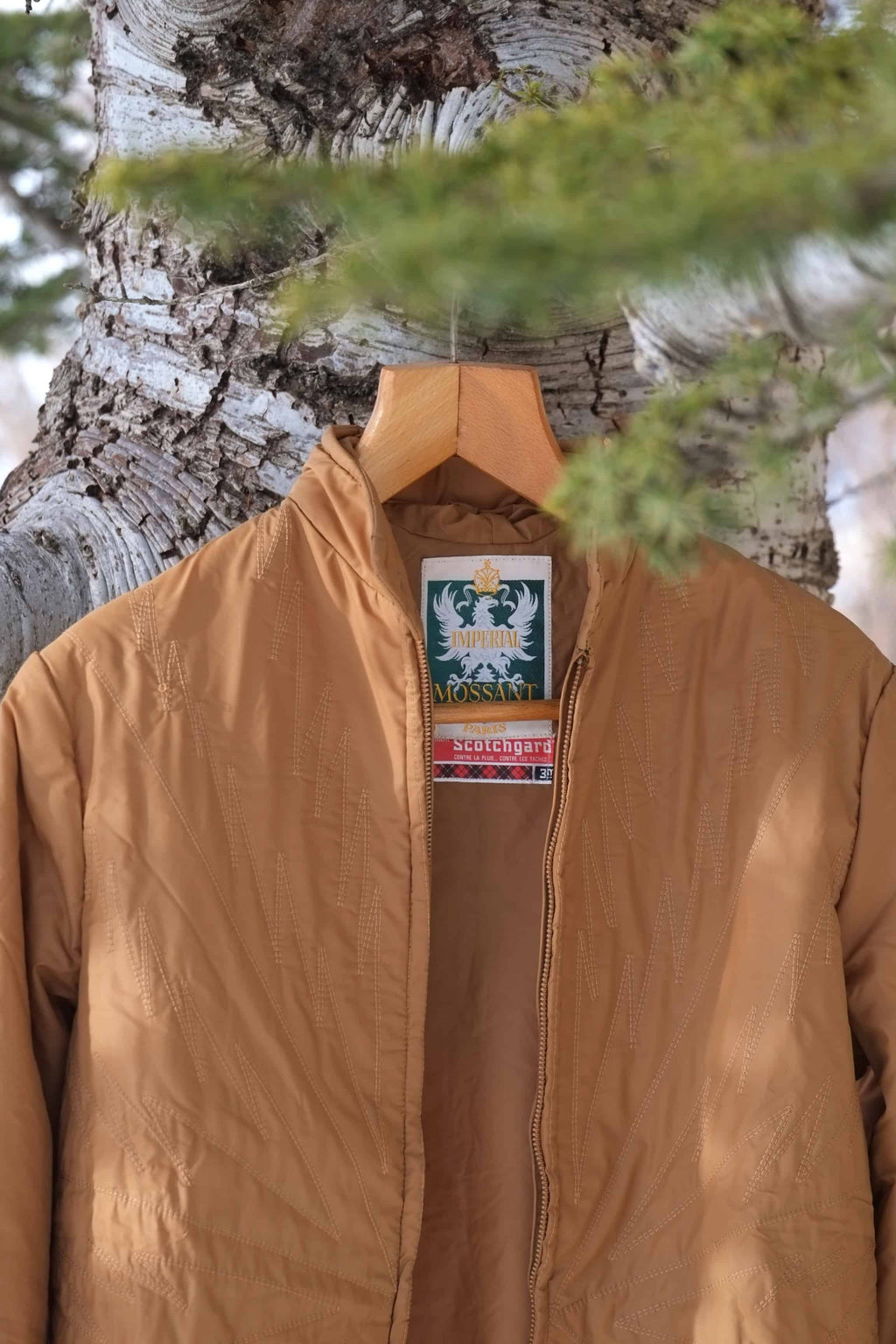 MOSSANT Vintage 70s Quilted Ski Jacket – Camel Brown