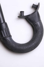 Close up of the mouthpiece of a Vintage Nemrod Menorca snorkel on white background