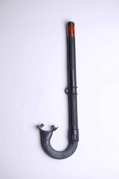 Vintage Nemrod Menorca snorkel on white background, left side.