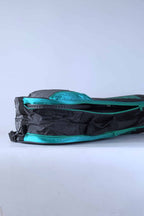 Top view of the 1990 vintage Pacific tennis bag, showing the carrying handles and dual zippered main compartments.