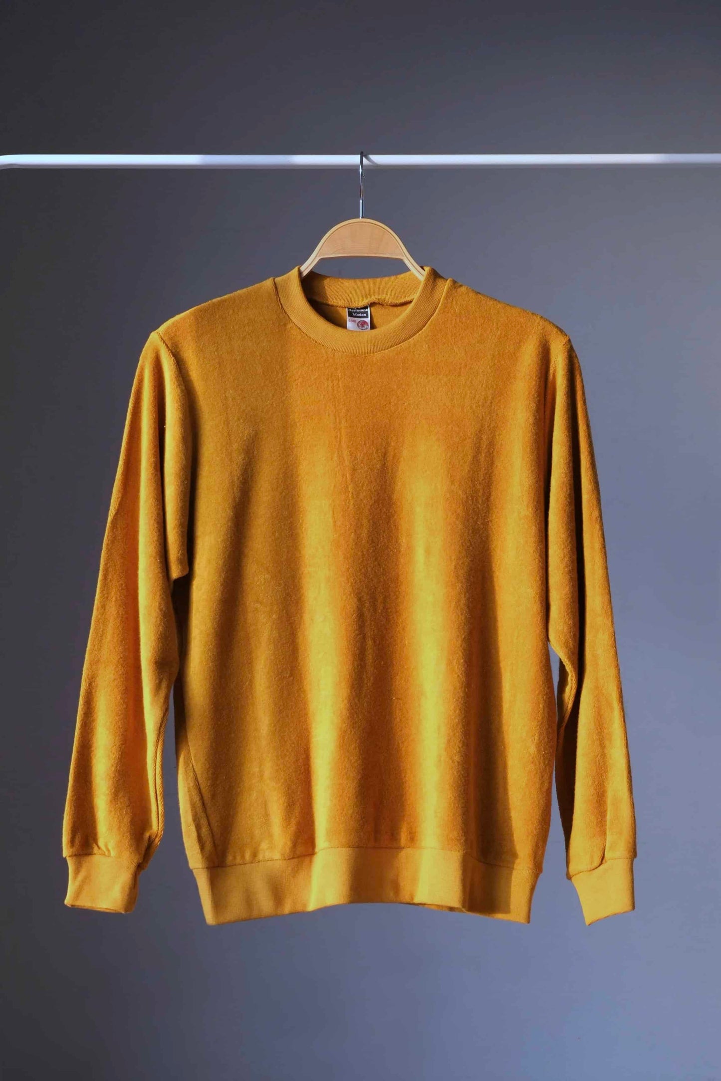 RESTOSANA 80's Terry Cloth Sweatshirt cinnamon color