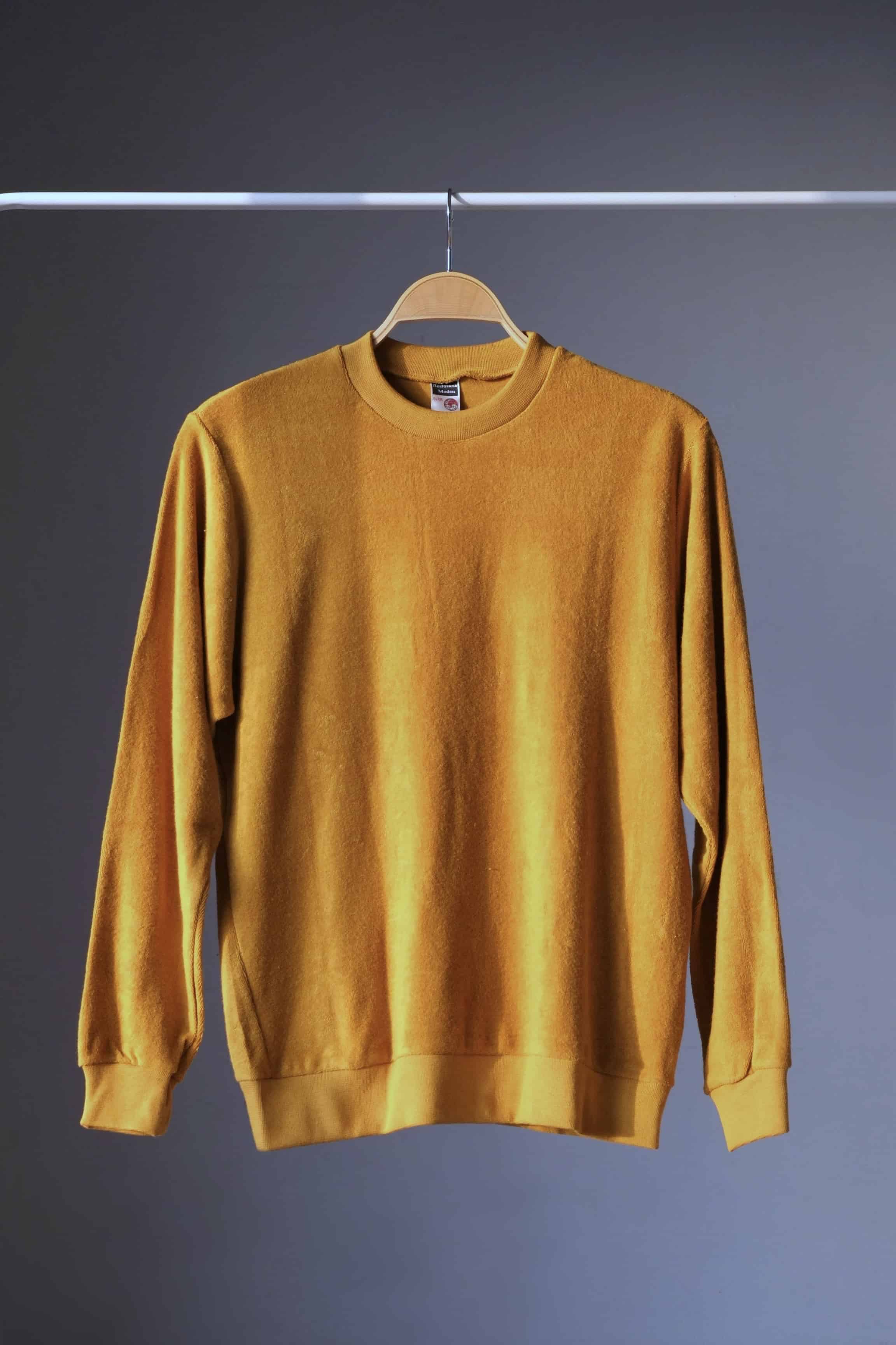 RESTOSANA 80's Terry Cloth Sweatshirt cinnamon color