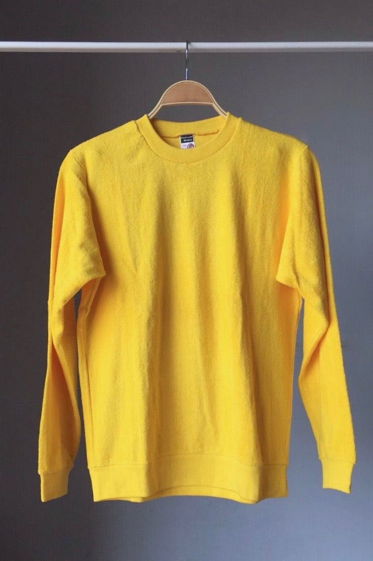 RESTOSANA Vintage Terry Sweatshirt yellow