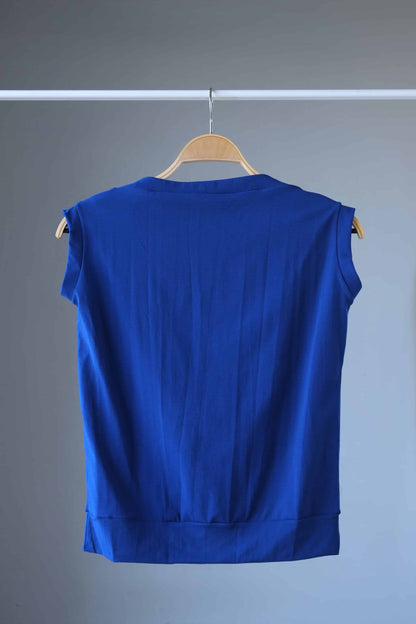 Retro 70's Women's Top royal blue backside