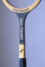 SNAUWAERT Caravelle Vintage Tennis Racquet close shot of the shaft