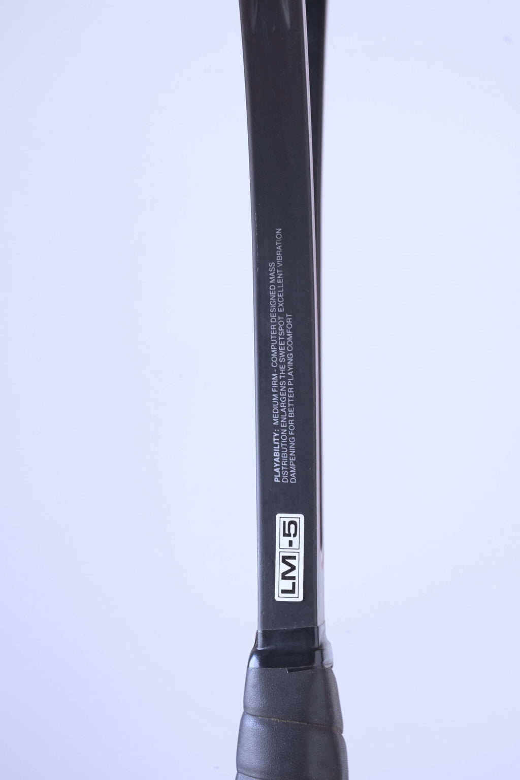 Detailed shot of the opposite side of the lower shaft, highlighting the playability description and a prominent "LM-5" graphic box.