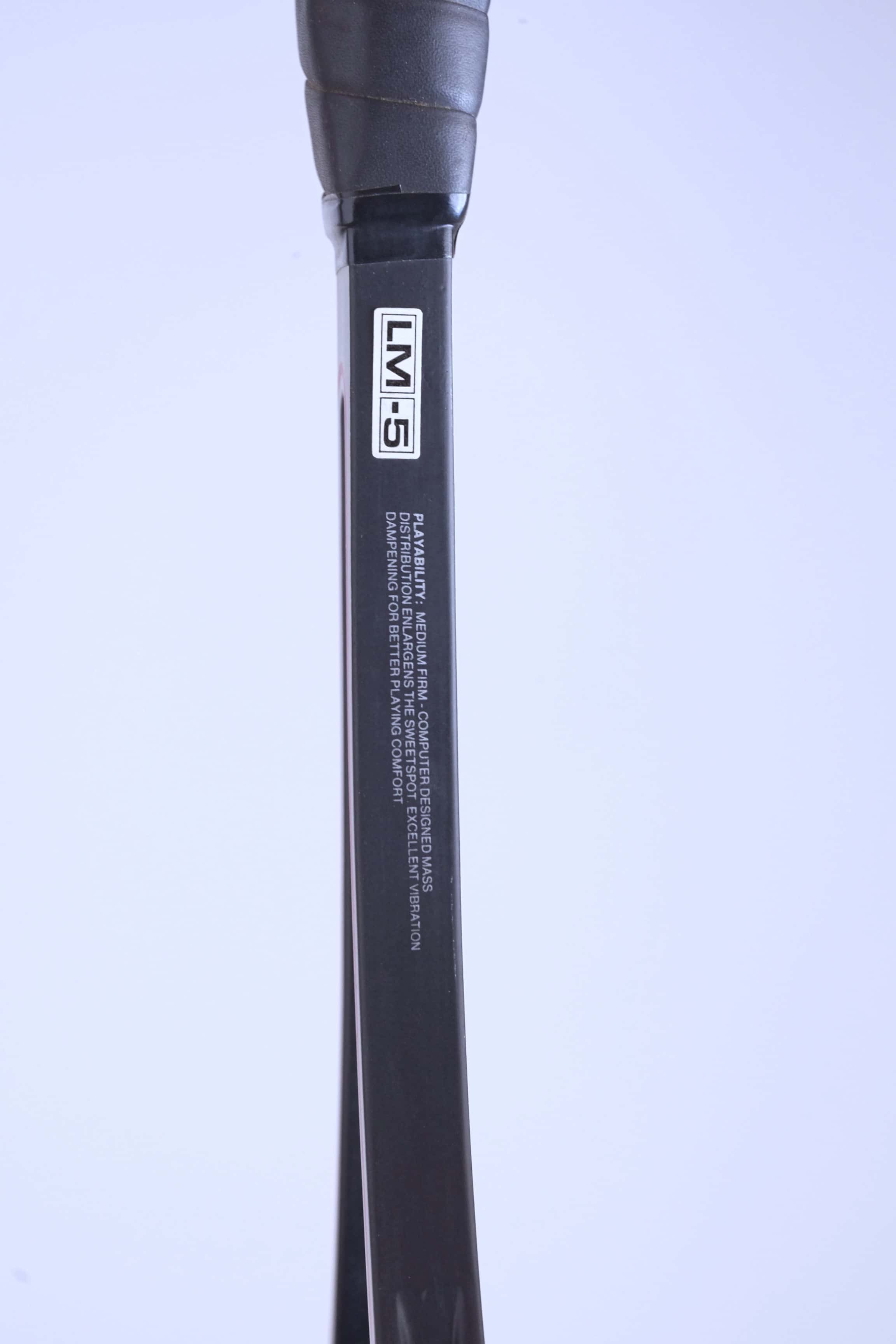 Detailed shot of the opposite side of the lower shaft, highlighting the playability description and a prominent "LM-5" graphic box.
