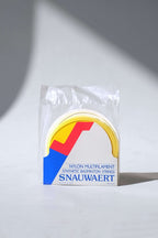 Deadstock vintage Snauwaert nylon multifilament badminton strings in original white and blue retail packaging.