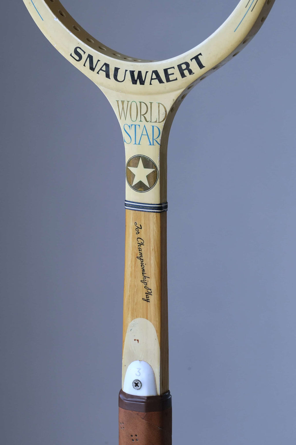SNAUWAERT World Star Vintage Tennis Racquet close view