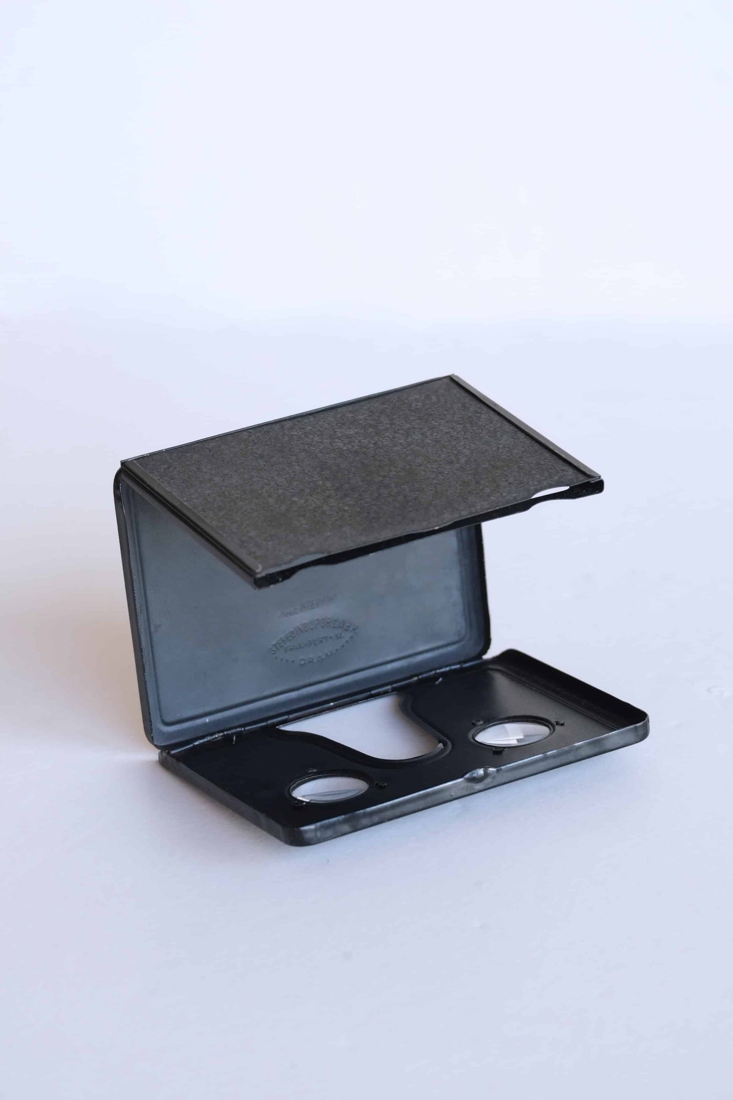 STEREO INDUPOR Folding 3D Viewer Stereoscope open and facing forward on white background