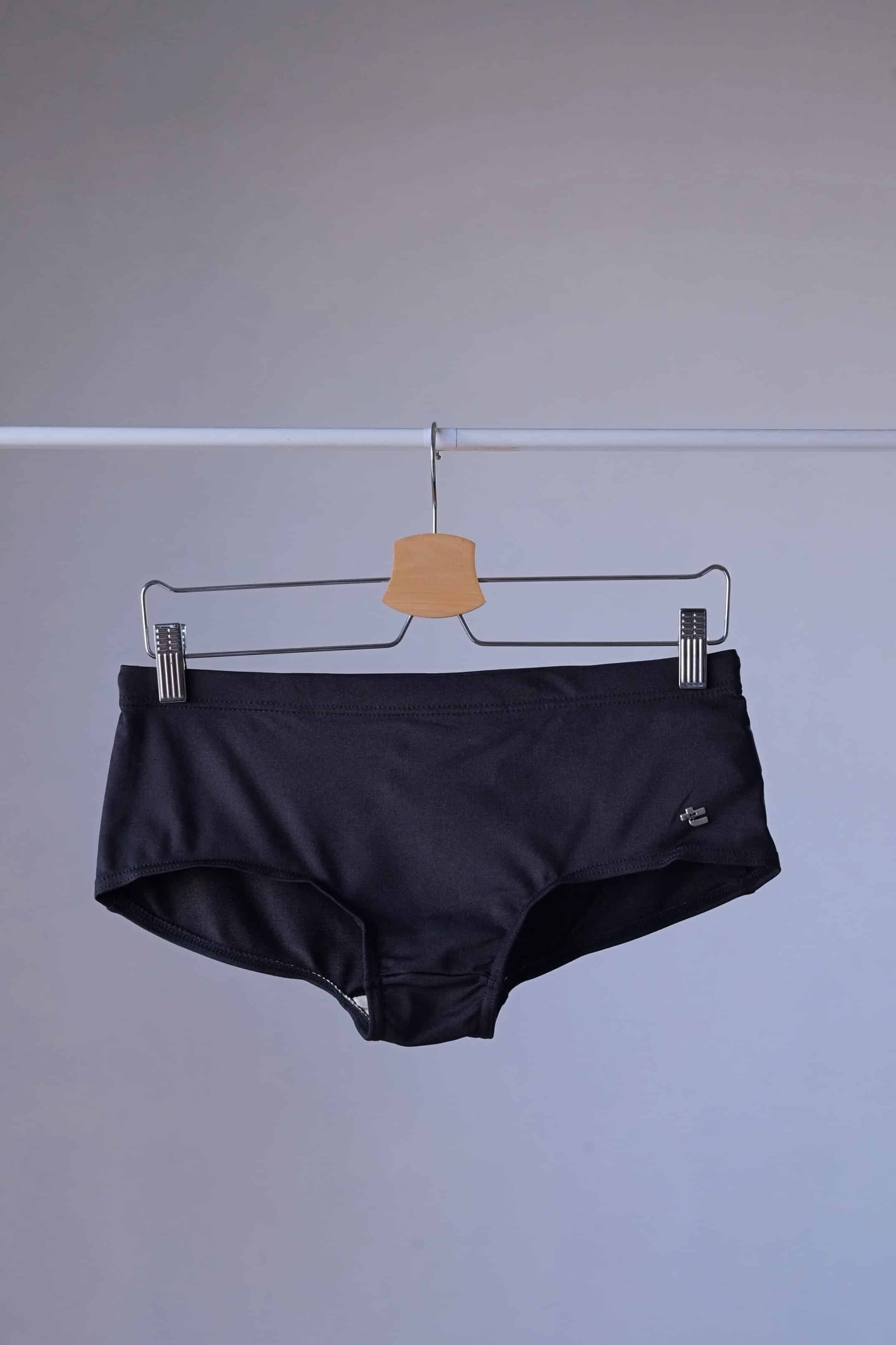 Black TROPIC Vintage 70's Swim Briefs on hanger