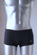 Black TROPIC Vintage 70's Swim Briefs wide hips on mannequin