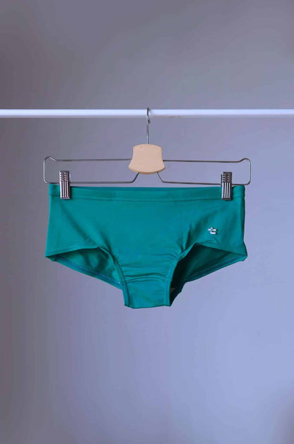 Green TROPIC Vintage 70's Swim Briefs on hanger