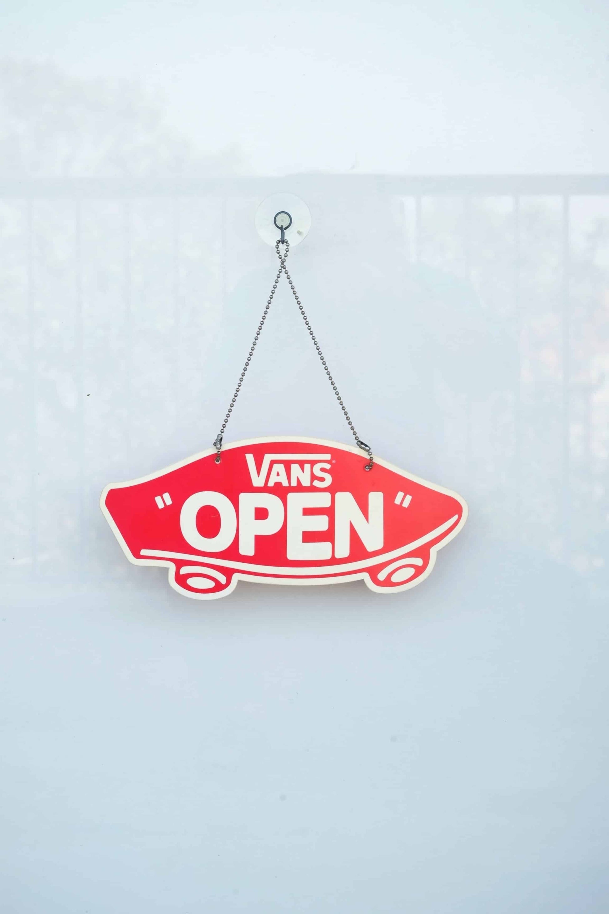 VANS Open/Closed Door Sign on white background