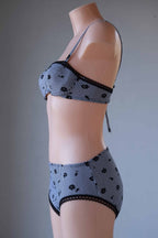 Vintage 1960's Black & White Gingham Bikini