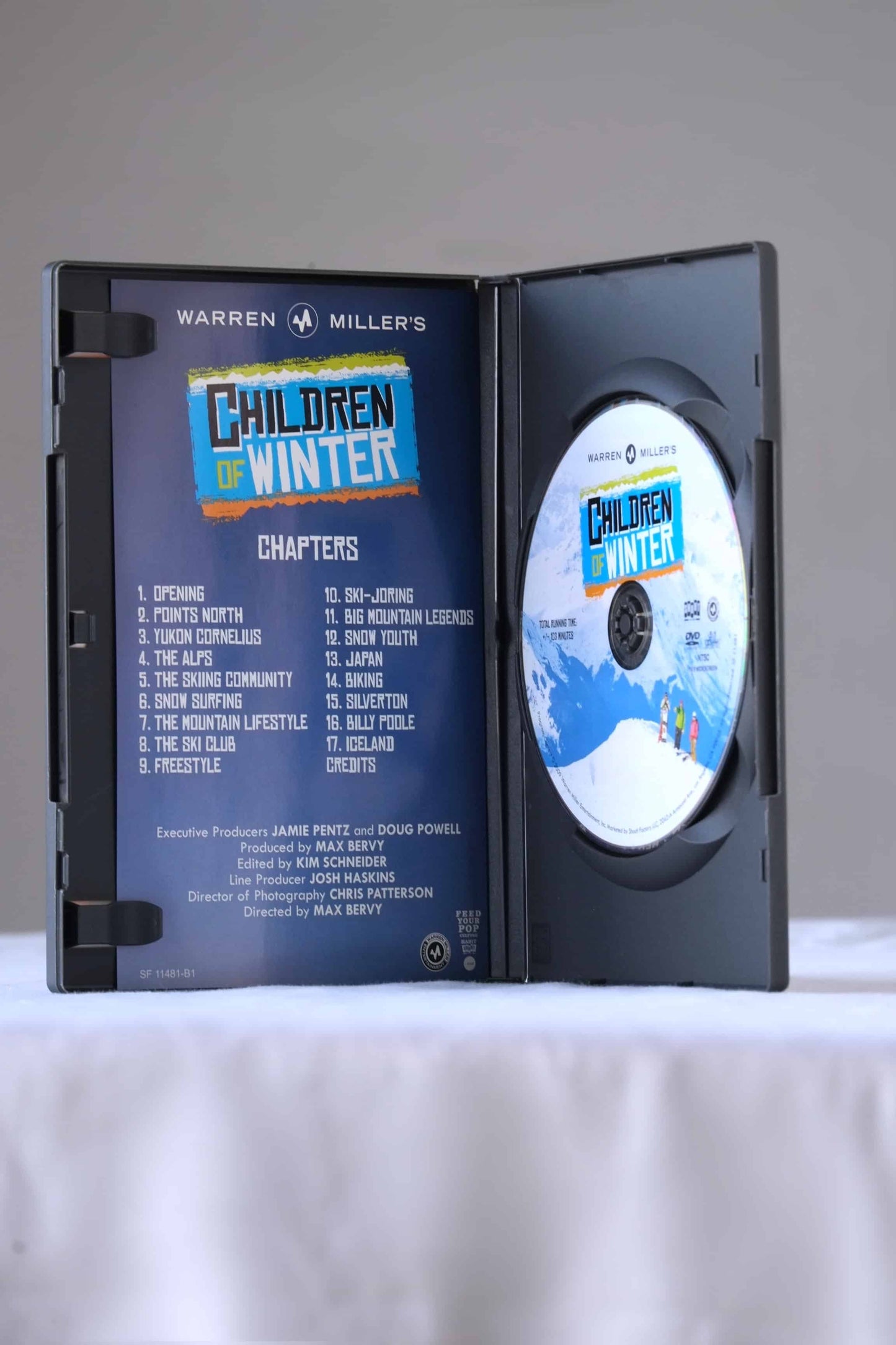 WARREN MILLER'S Children of Winter DVD open case
