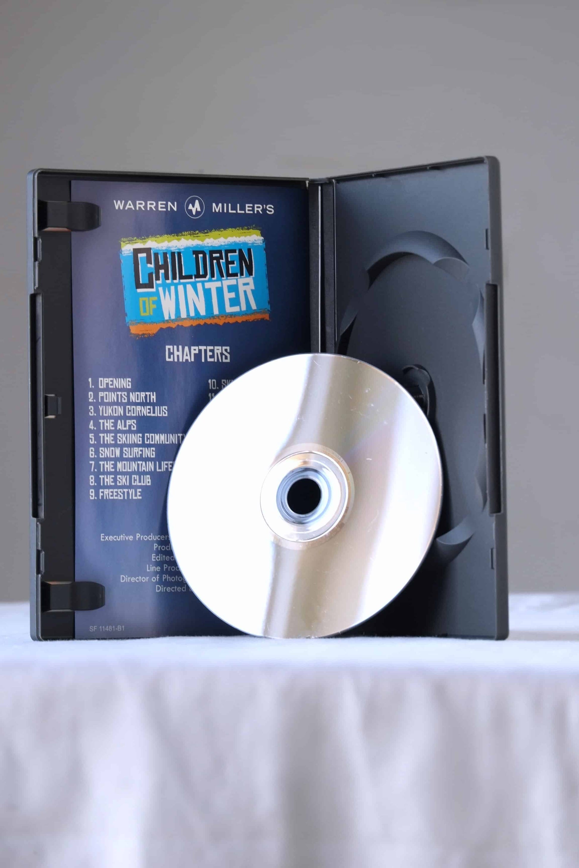 WARREN MILLER'S Children of Winter DVD open case and disc